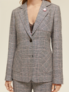 SCOTCH&SODA CHECK SINGLE BREASTED BLAZER