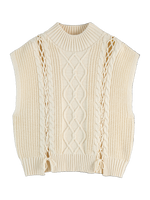 MAISON CABLE STITCH FUNNEL NECK SPENCER