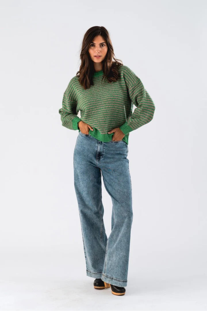 LOLLYS LAUNDRY TERRY KNIT JUMPER-GREEN