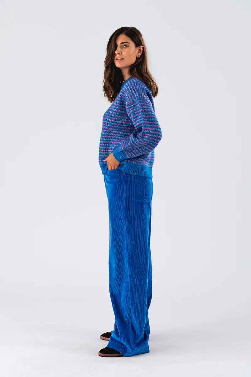 LOLLYS LAUNDRY TERRY KNIT JUMPER-BLUE