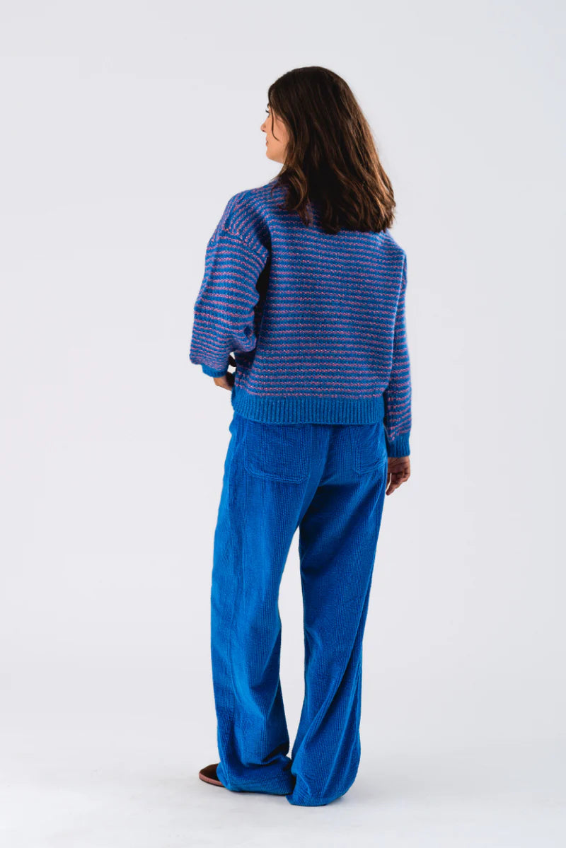 LOLLYS LAUNDRY TERRY KNIT JUMPER-BLUE