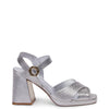 MISS WILSON PENELOPE HEEL-SILVER LIZARD CALF