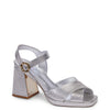 MISS WILSON PENELOPE HEEL-SILVER LIZARD CALF