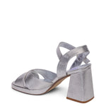 MISS WILSON PENELOPE HEEL-SILVER LIZARD CALF