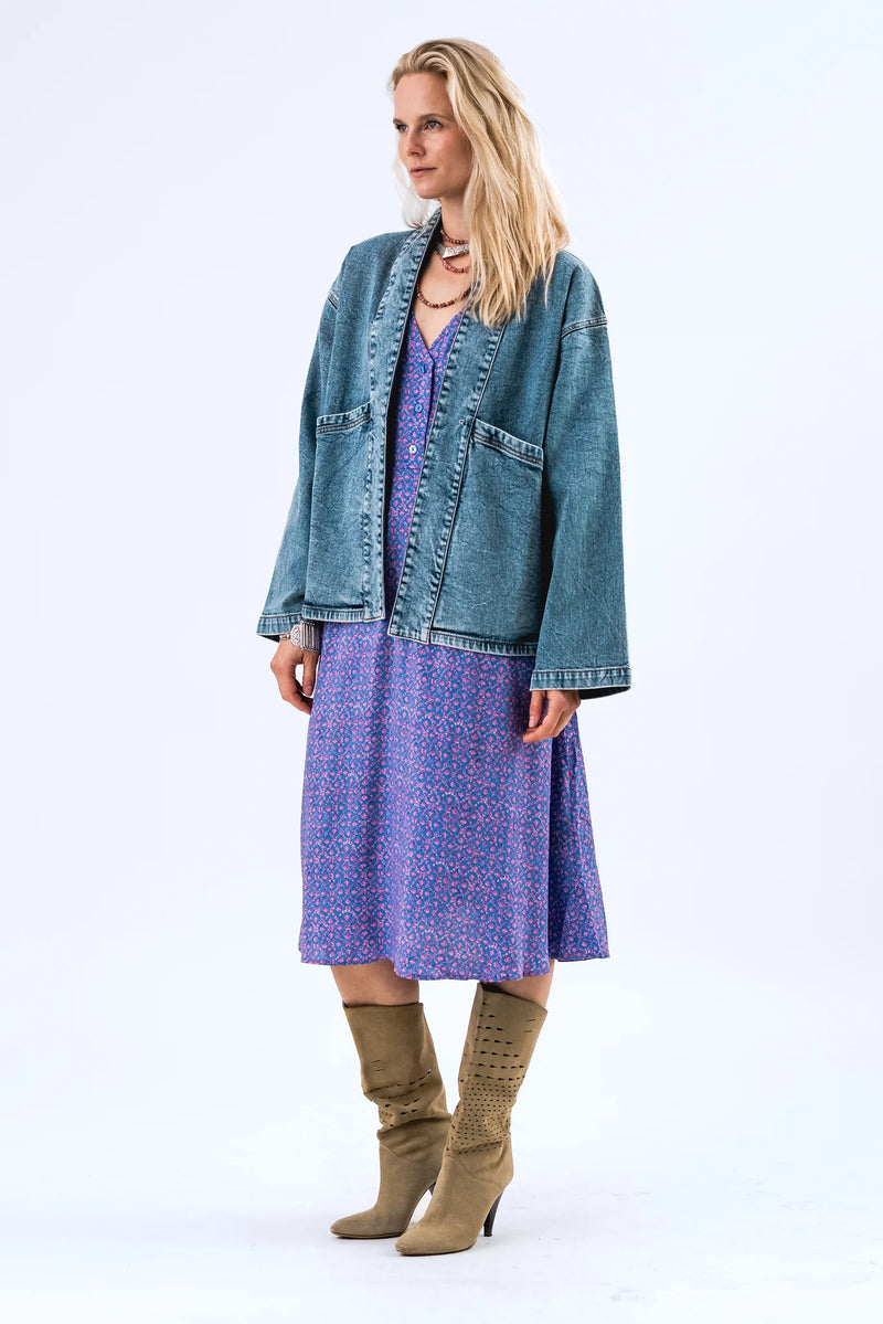 LOLLYS LAUNDRY RUMI JACKET LS-BLUE