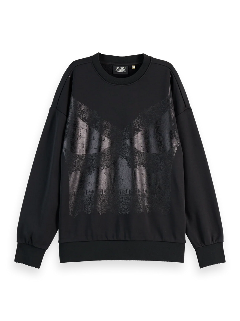 SCOTCH & SODA FOIL PRINT OVERSIZED TEE