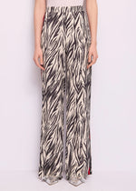 DENNY ROSE PRINTED SATIN PALAZZO TROUSER