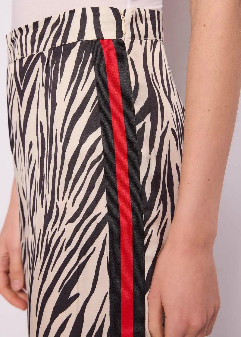 DENNY ROSE PRINTED SATIN PALAZZO TROUSER
