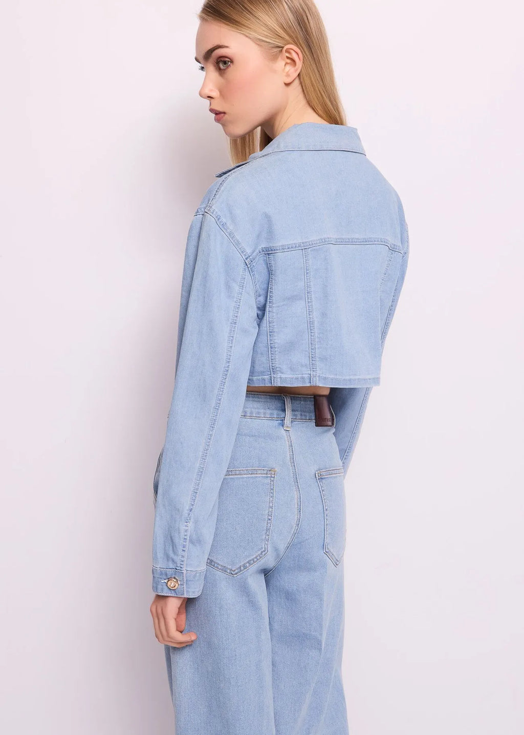 DENNY ROSE SHORT COTTON DENIM JACKET