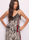 DENNY ROSE PRINTED SATIN TOP