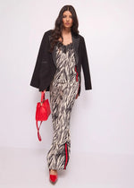 DENNY ROSE PRINTED SATIN TOP