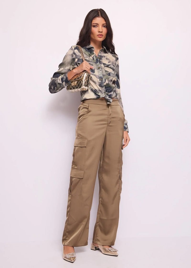 DENNY ROSE PRINTED GEORGETTE SHIRT