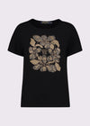 DENNY ROSE T-SHIRT WITH PRINT-BLACK