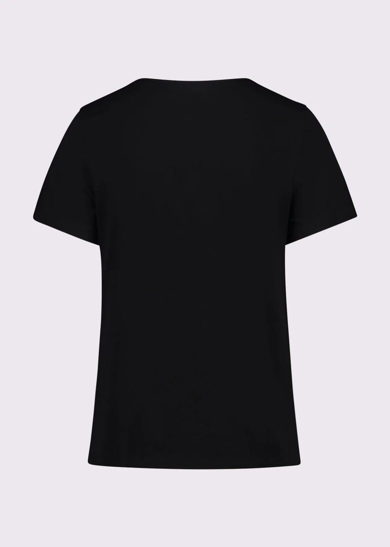 DENNY ROSE T-SHIRT WITH PRINT-BLACK