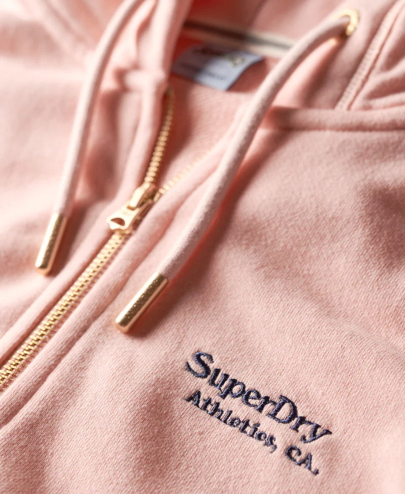 SUPERDRY ESSENTIAL LOGO ZIPHOOD UB-PINK