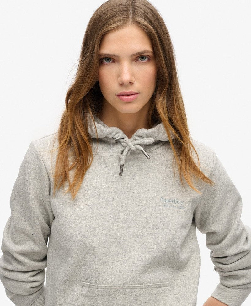 SUPERDRY ESSENTIAL LOGO HOODIE-VARSITY GREY GINDLE