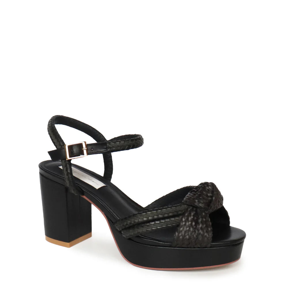 MISS WILSON HELLER HEEL-BLACK CALF