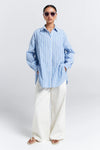 KAREN WALKER OVERSIZED WALKER SHIRT-BLUE