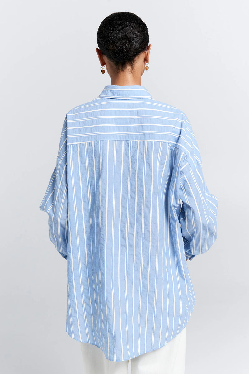 KAREN WALKER OVERSIZED WALKER SHIRT-BLUE