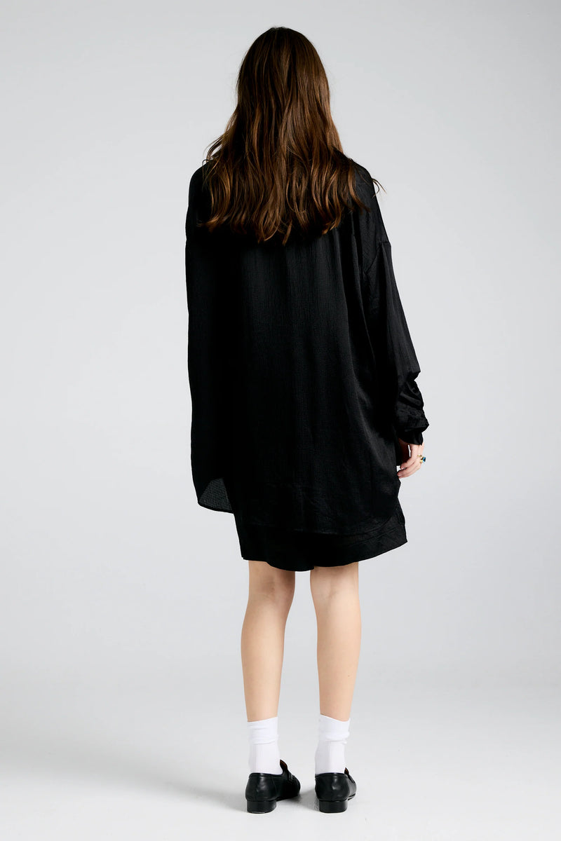 KAREN WALKER OVERSIZED WALKER SHIRT-BLACK