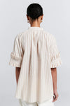KAREN WALKER FLORET RUFFLE SHIRT-NATURAL