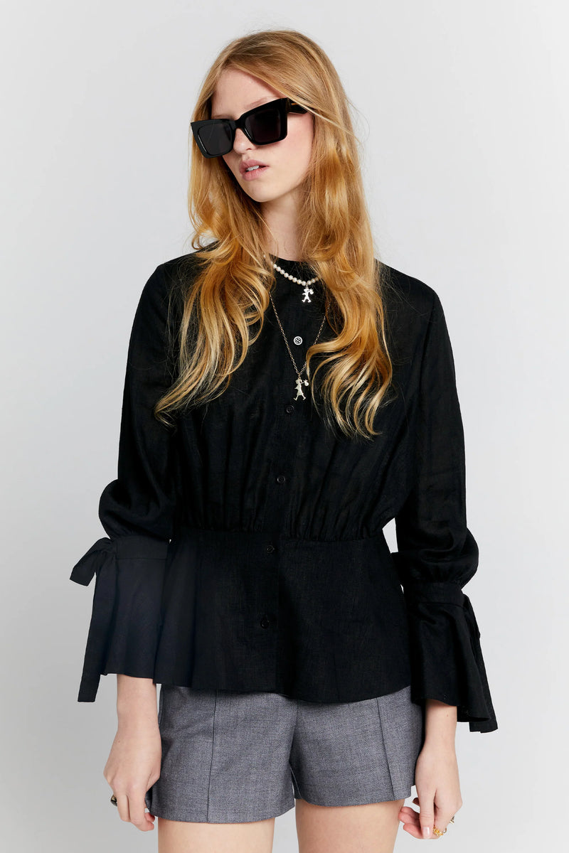 KAREN WALKER QUEST SHIRT-BLACK