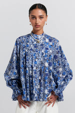 KAREN WALKER FURROW SHIRT-BLUE MULTI
