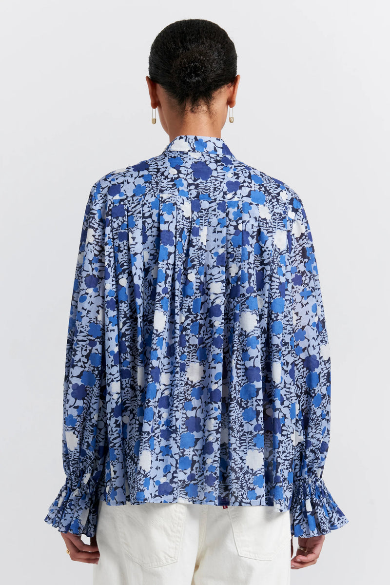 KAREN WALKER FURROW SHIRT-BLUE MULTI