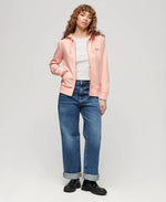 SUPERDRY ESSENTIAL LOGO ZIPHOOD UB-PINK