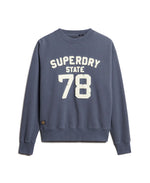 SUPERDRY APPLIQUE ATHLETIC LOOSE SWEAT-NAVY