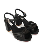 MISS WILSON HELLER HEEL-BLACK CALF