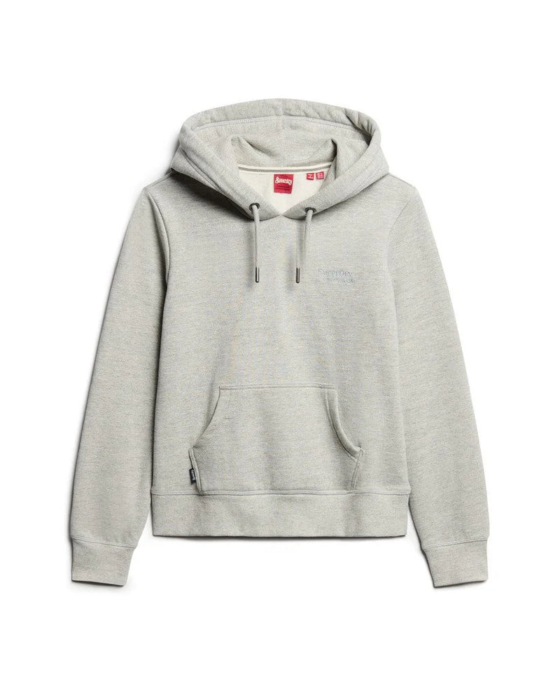 SUPERDRY ESSENTIAL LOGO HOODIE-VARSITY GREY GINDLE