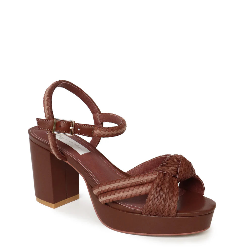 MISS WILSON HELLER HEEL-WALNUT CALF