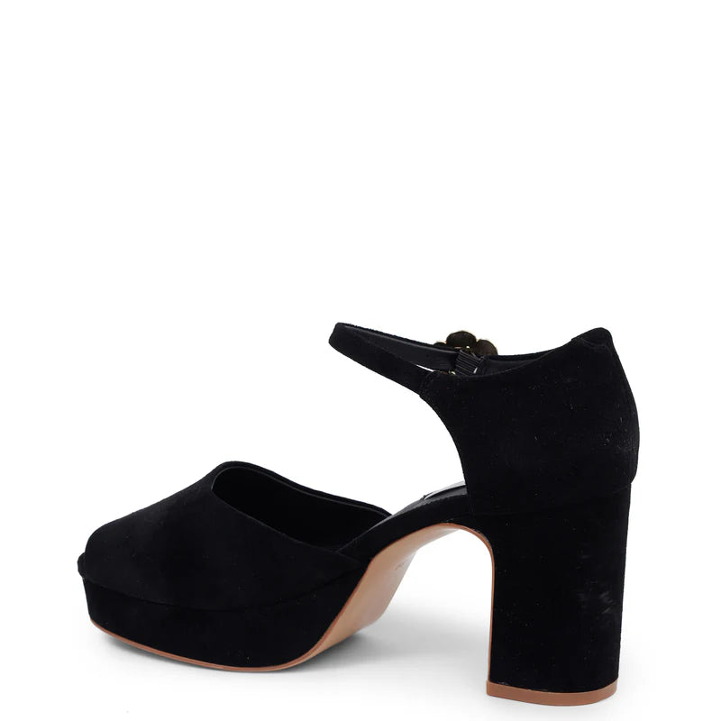 KATHRYN WILSON POLLY HEEL-BLACK SUEDE