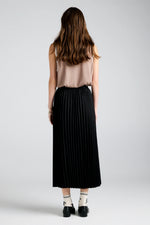 KAREN WALKER SUNRAY PLEATED SKIRT-BLACK