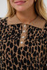 SAINT TROPEZ PALOMA SZ DRESS-TIGERS EYE SPOTTY LEOPARD