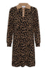 SAINT TROPEZ PALOMA SZ DRESS-TIGERS EYE SPOTTY LEOPARD