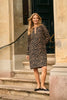 SAINT TROPEZ PALOMA SZ DRESS-TIGERS EYE SPOTTY LEOPARD