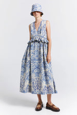 KAREN WALKER CORDYLINE DRESS-BLUE