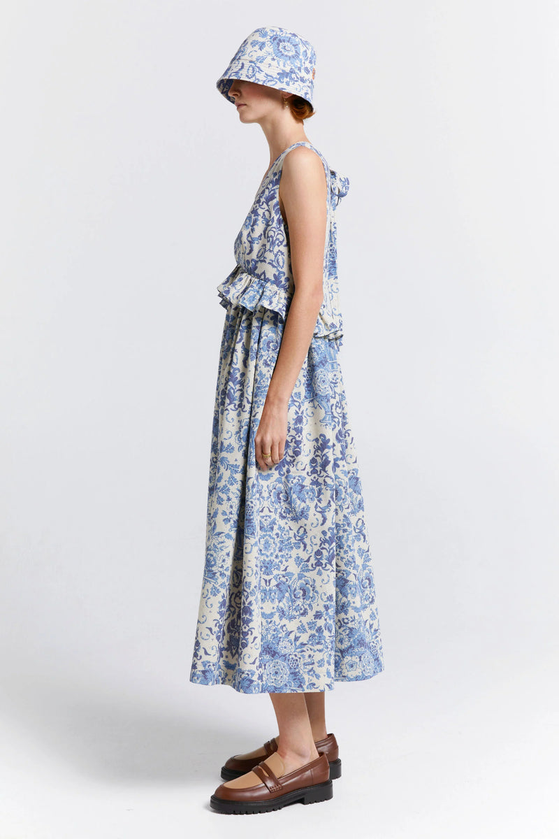 KAREN WALKER CORDYLINE DRESS-BLUE