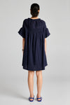 KAREN WALKER THEIA SMOCKED MINI DRESS