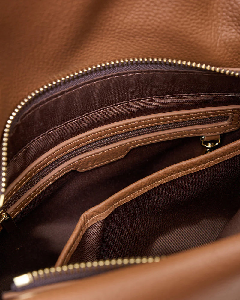 SABEN BECKETT SHOULDER BAG-TAN