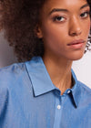 GAUDI CROPPED CHAMBRAY SHIRT