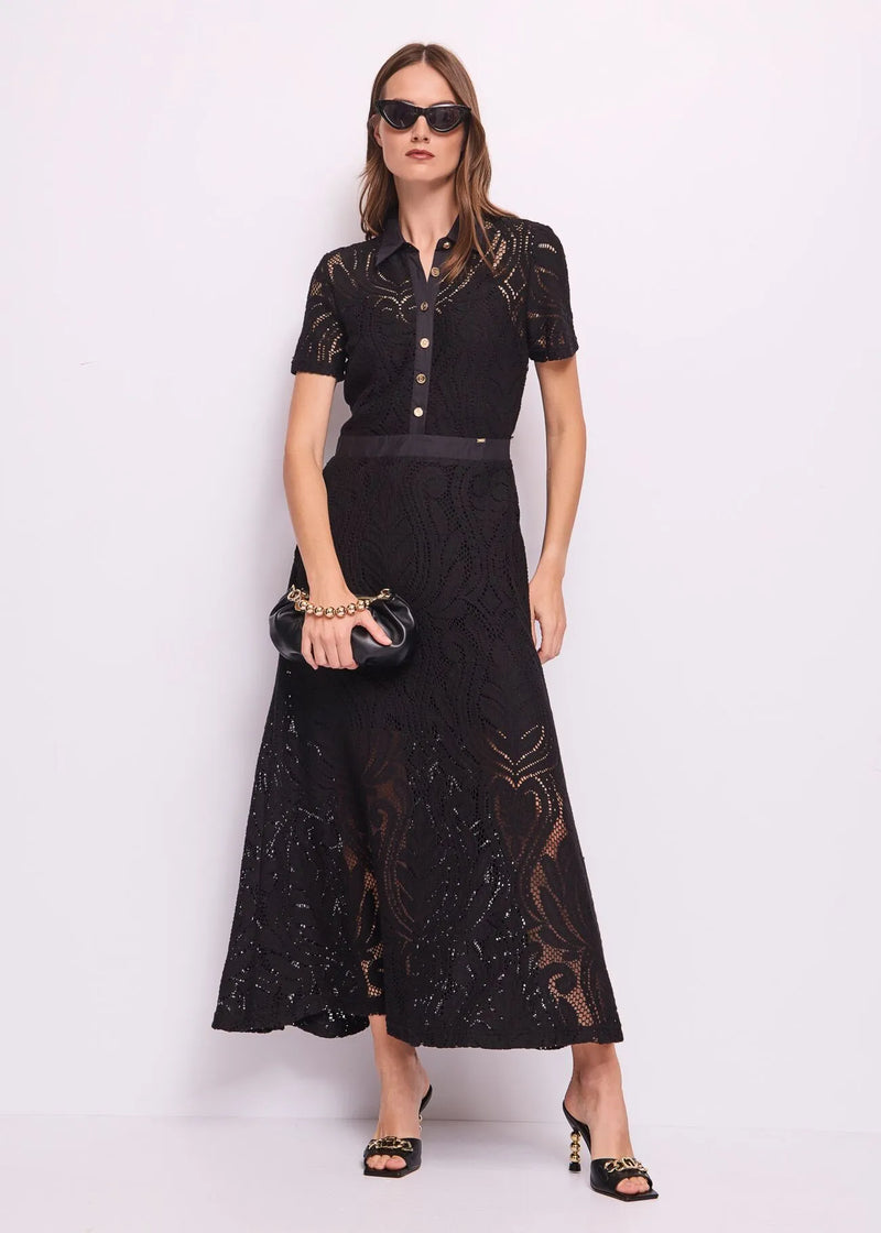 GAUDI LACE DRESS-BLACK