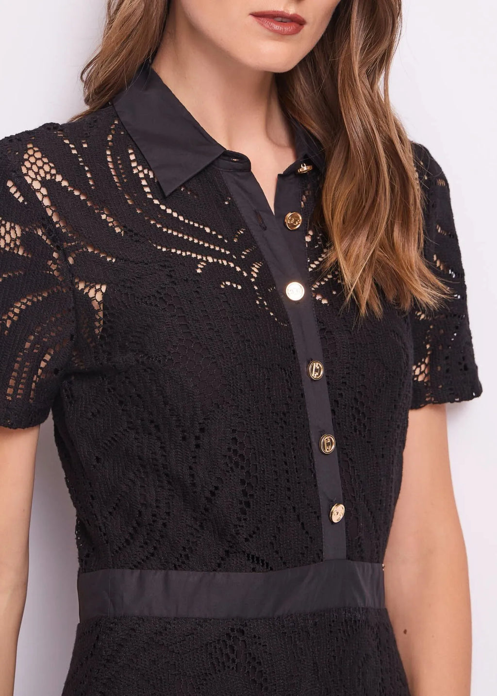 GAUDI LACE DRESS-BLACK