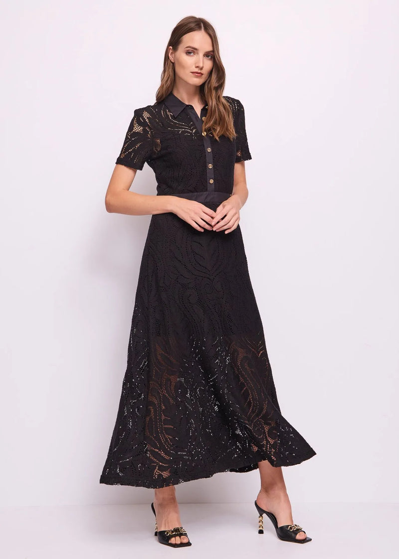 GAUDI LACE DRESS-BLACK