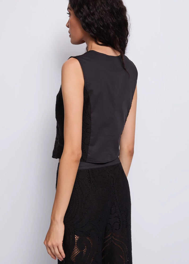 GAUDI LACE VEST-BLACK