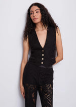 GAUDI LACE VEST-BLACK
