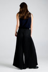 KAREN WALKER SUNRAY PLEATED PANTS-BLACK