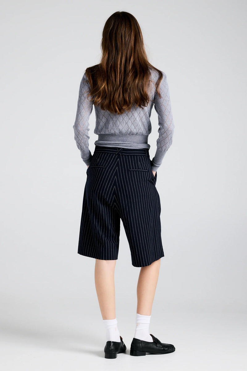 KAREN WALKER BERMUDA SHORTS-NAVY